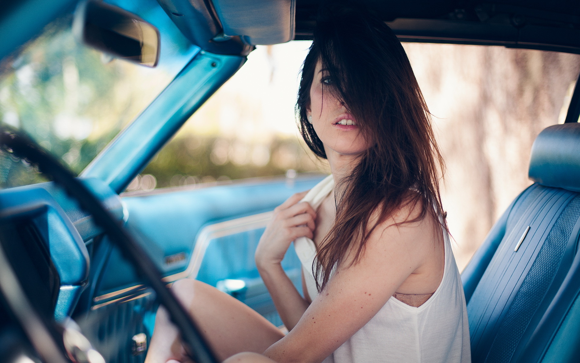 Car Girl Mood - Hd Muscle Car Girl , HD Wallpaper & Backgrounds