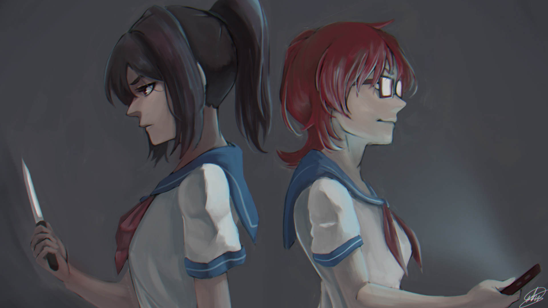 Click The Wallpaper To View Full Size - Info Chan And Ayano , HD Wallpaper & Backgrounds