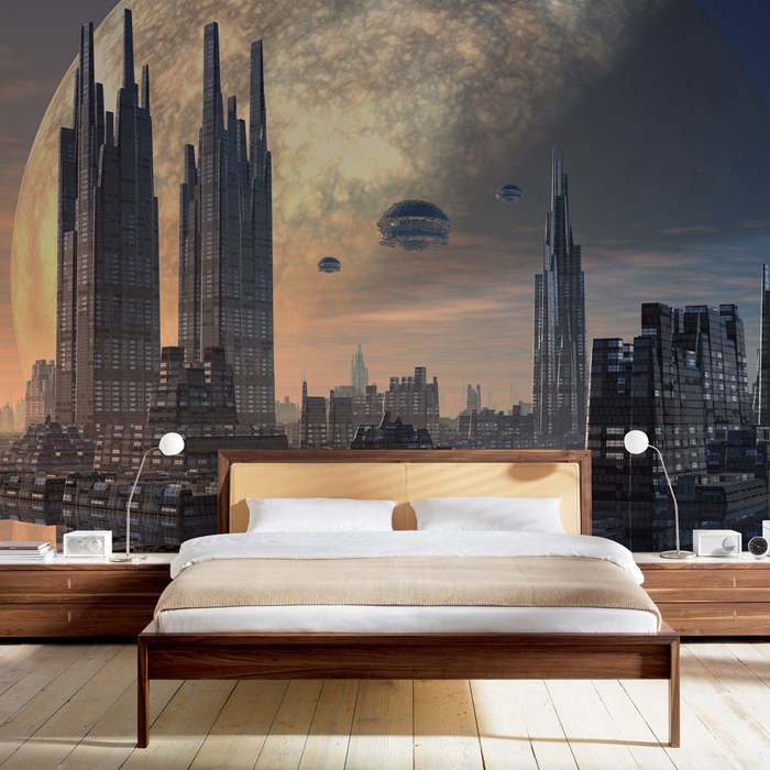 Free Shipping Large Sitting Room Wall Mural Planet - Wandtattoo One Piece , HD Wallpaper & Backgrounds