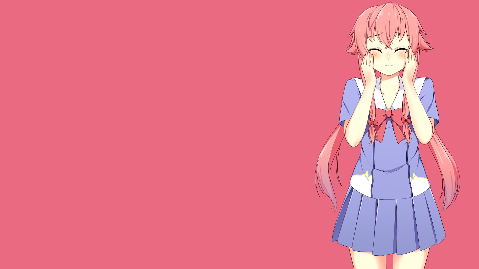 Mirai Niki Yuki Wallpaper, Gasai Yuno, Mirai Nikki, - Cartoon , HD Wallpaper & Backgrounds