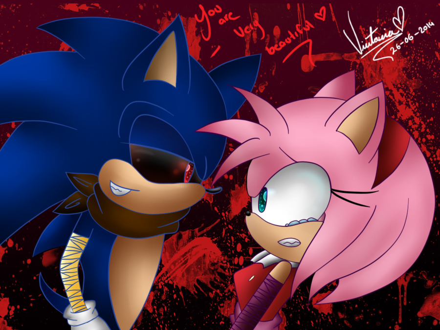 Sonic Exe Amy - Amy Rose And Sonic Exe , HD Wallpaper & Backgrounds