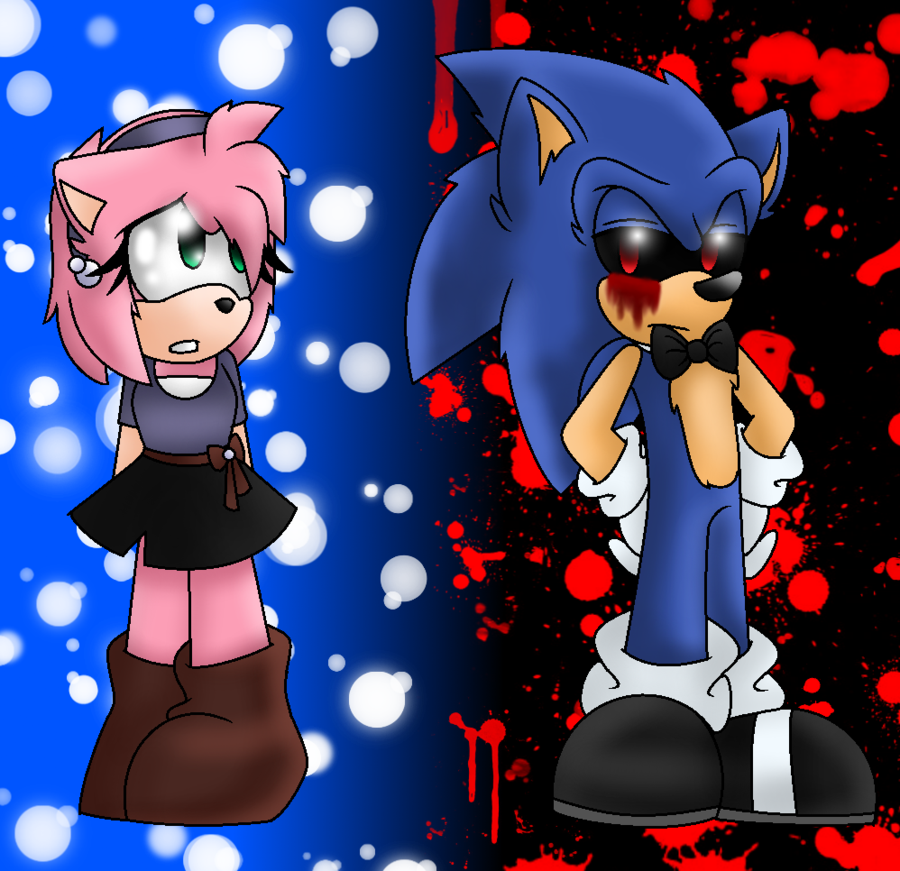 Sonic Exe Amy - Amy Rose Vs Sonic Exe , HD Wallpaper & Backgrounds