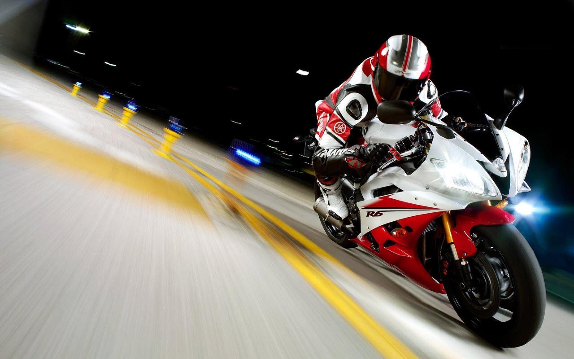 Big Bike Wallpapers - Motorcycle Red Yamaha R6 , HD Wallpaper & Backgrounds