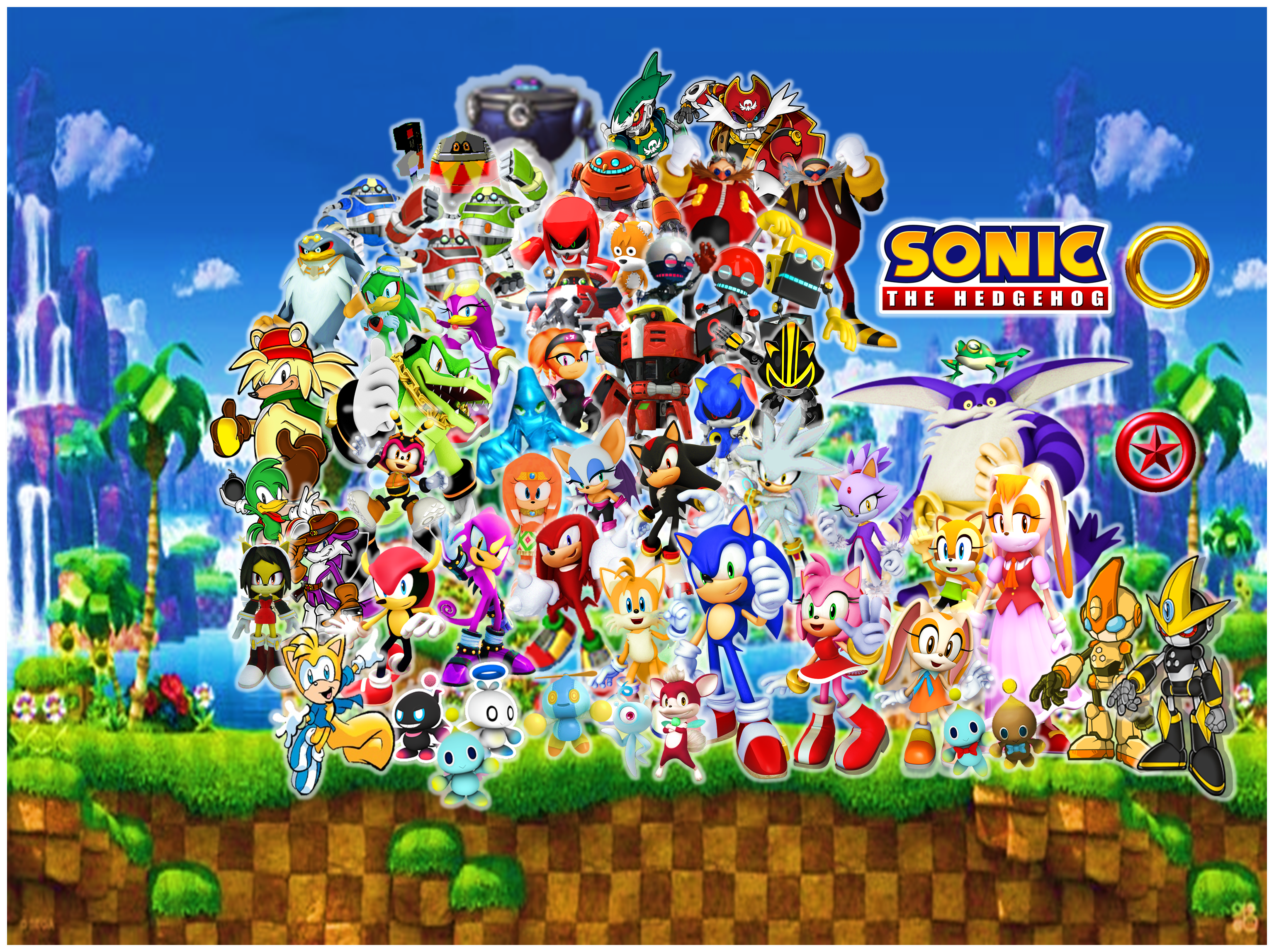 Hd Wallpaper - All Picture Sonic The Hedgehog And His Gang Rivals , HD Wallpaper & Backgrounds