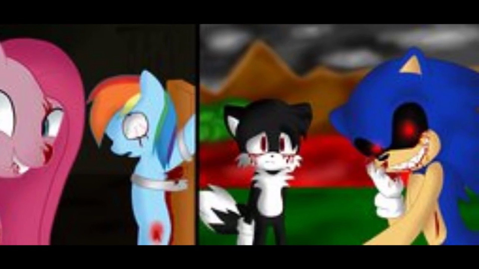 Exe, Tails Doll, Pinkamena And Rainbow Factory Tribute- - Cartoon , HD Wallpaper & Backgrounds