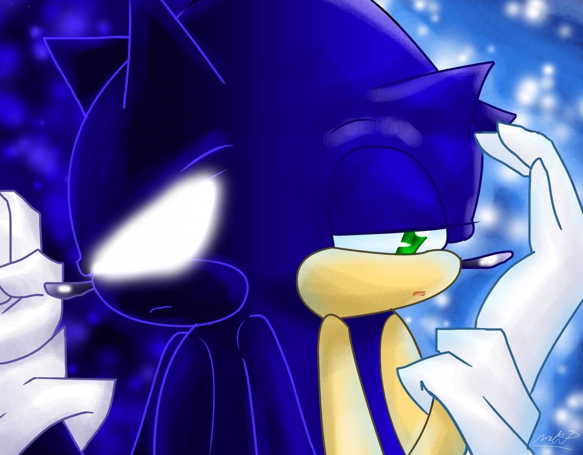 Sonic And Dark Sonic , HD Wallpaper & Backgrounds