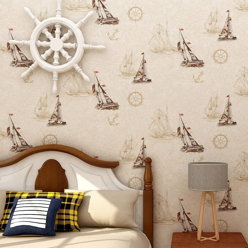 Mediterranean Style Children's Room Wallpaper Non-woven - Wall , HD Wallpaper & Backgrounds