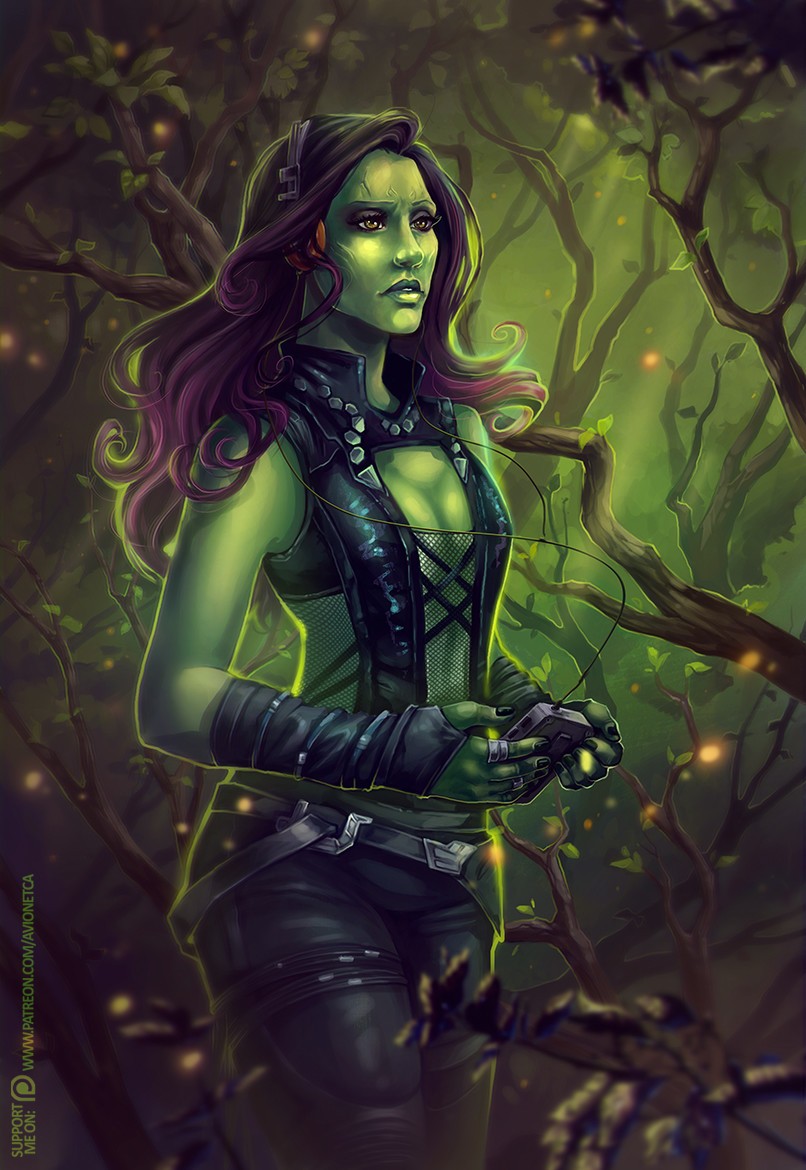 Gamora Can Kill A Man A Hundred Different Ways, With - Gamora Deviantart , HD Wallpaper & Backgrounds