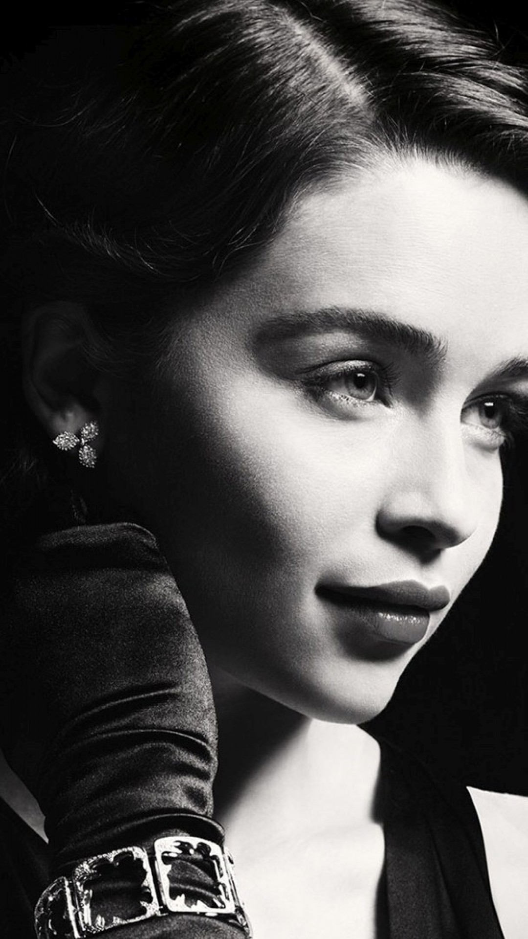 Emilia - Emilia Clarke Black And White Portraits , HD Wallpaper & Backgrounds