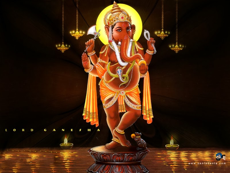 Vinayagar Live Wallpaper - Ganesh Ji With Snake On Stomach , HD Wallpaper & Backgrounds