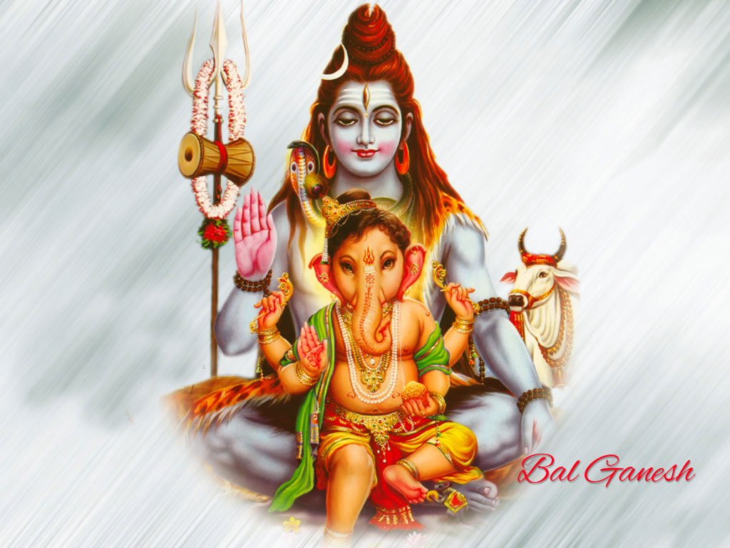 Vinayagar Wallpaper - Lord Shiva And Ganesh , HD Wallpaper & Backgrounds