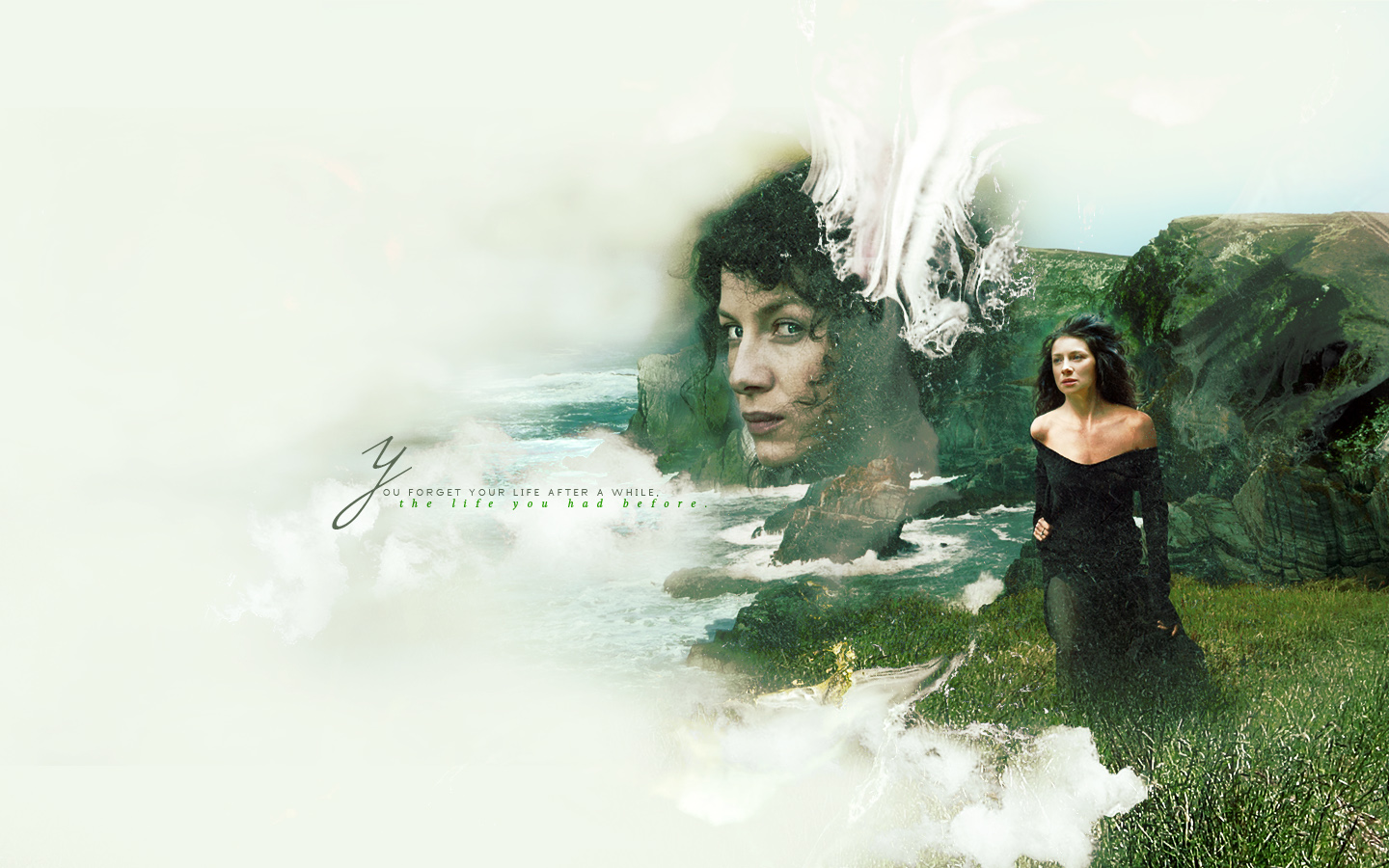 Чужестранка Обои With A Hot Tub Titled Claire Randall - Outlander Season 3 Claire Randall , HD Wallpaper & Backgrounds