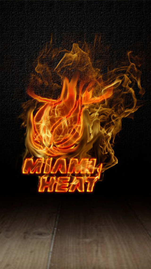 Miami Heat Flames Logo Hd - Miami Heat Fire Logo , HD Wallpaper & Backgrounds