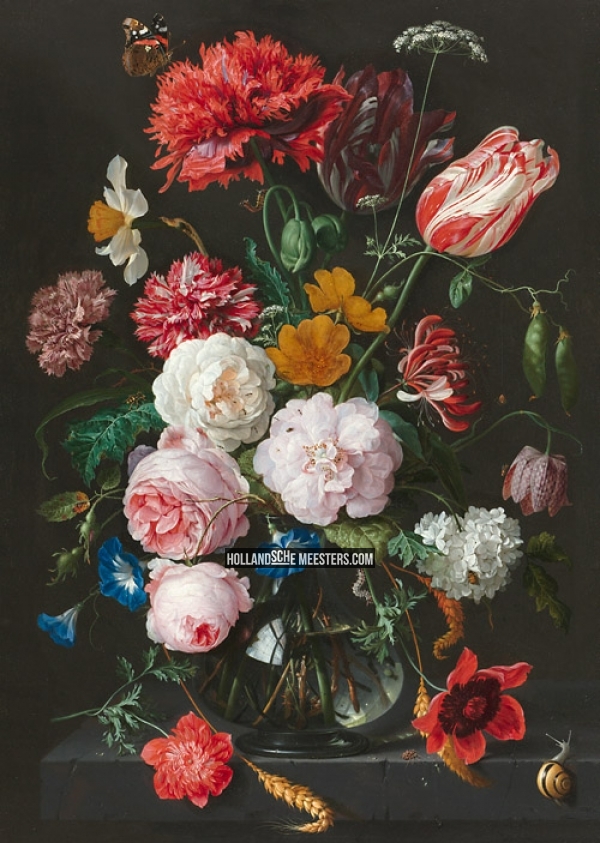 Aanvullende Informatie - Still Life With Flowers In A Glass Vase Jan Davidsz , HD Wallpaper & Backgrounds