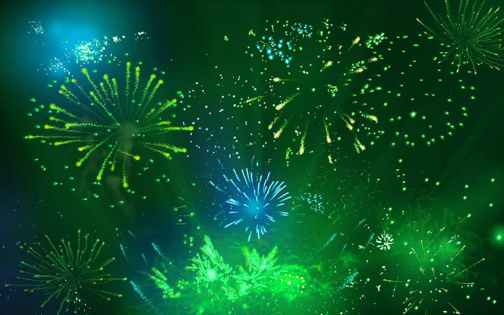 Mooie Vuurwerk Achtergronden Leuke Hd Vuurwerk Wallpapers - Blue And Green Fireworks , HD Wallpaper & Backgrounds