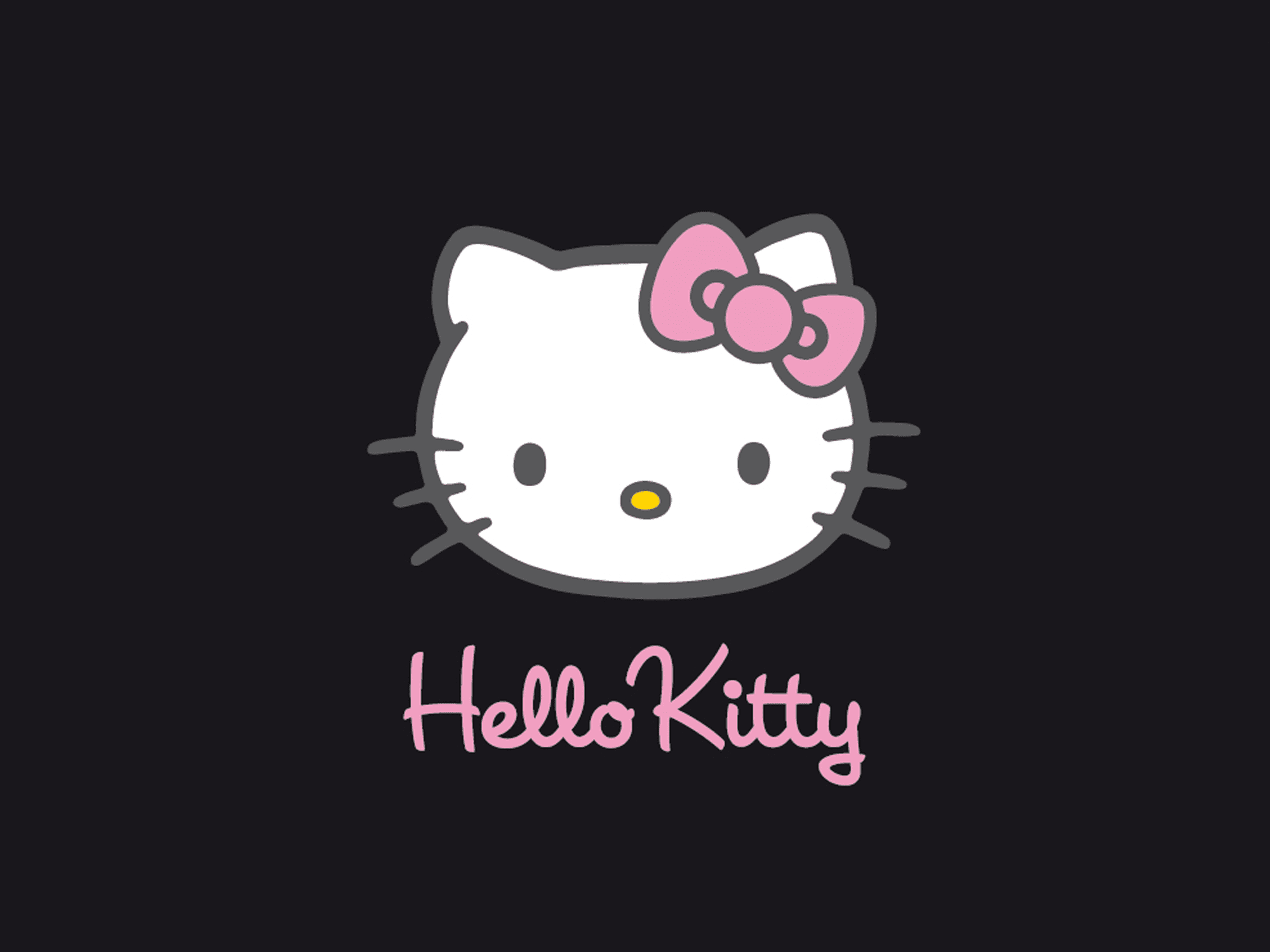 The Top Free Hello Kitty Wallpapers - Hello Kitty Wallpaper Black , HD Wallpaper & Backgrounds