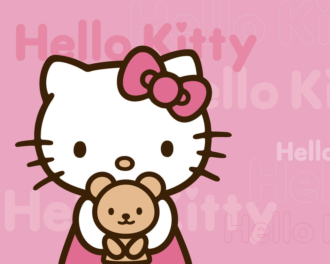 Hello Kitty Pink Background 1280×1024 - Background Hello Kitty , HD Wallpaper & Backgrounds