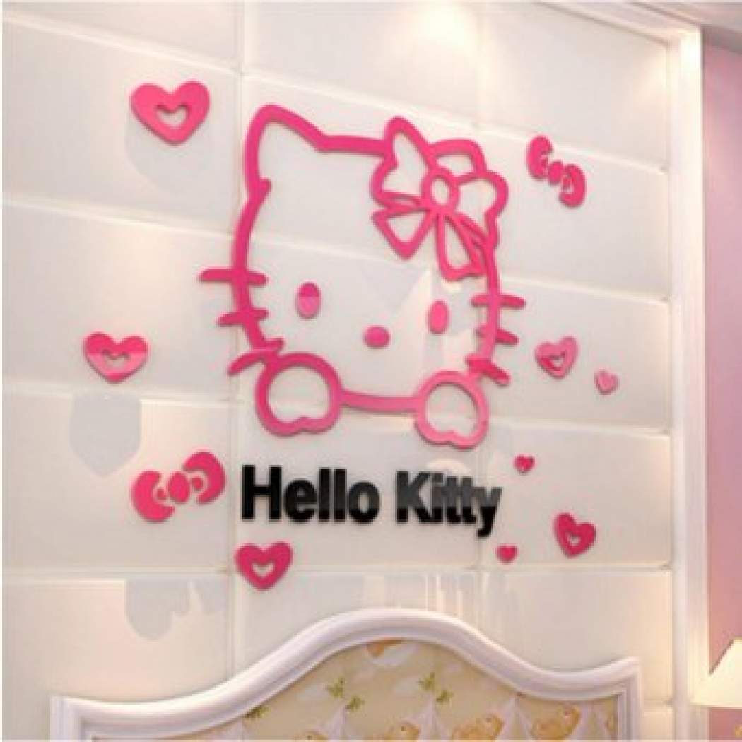 Senarai Harga Hello Kitty 3d Wall Sticker Acrylic Material - อะ ค ริ ลิ ค คิ ต ตี้ , HD Wallpaper & Backgrounds