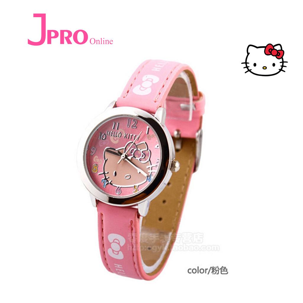Hello Kitty Cute Cartoon Girl Watch Child Belt Watch - Make Up Brushes Hello Kitty , HD Wallpaper & Backgrounds
