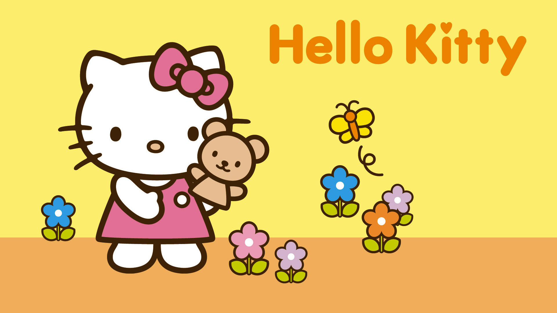 Hello Kitty Yellow Background , HD Wallpaper & Backgrounds