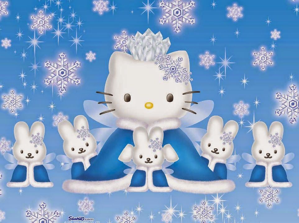 10 Gambar Animasi Hello Kitty Lucu - Frozen Dan Hello Kitty , HD Wallpaper & Backgrounds