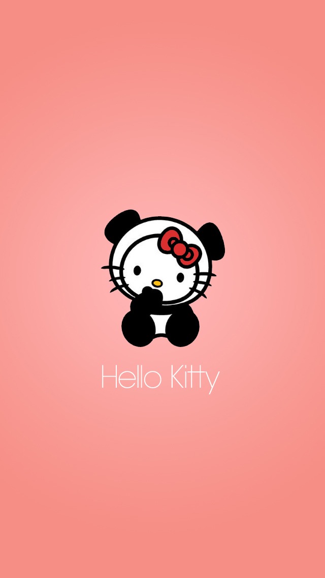 Cute Hello Kitty With Pink Background - Hello Kitty Panda , HD Wallpaper & Backgrounds