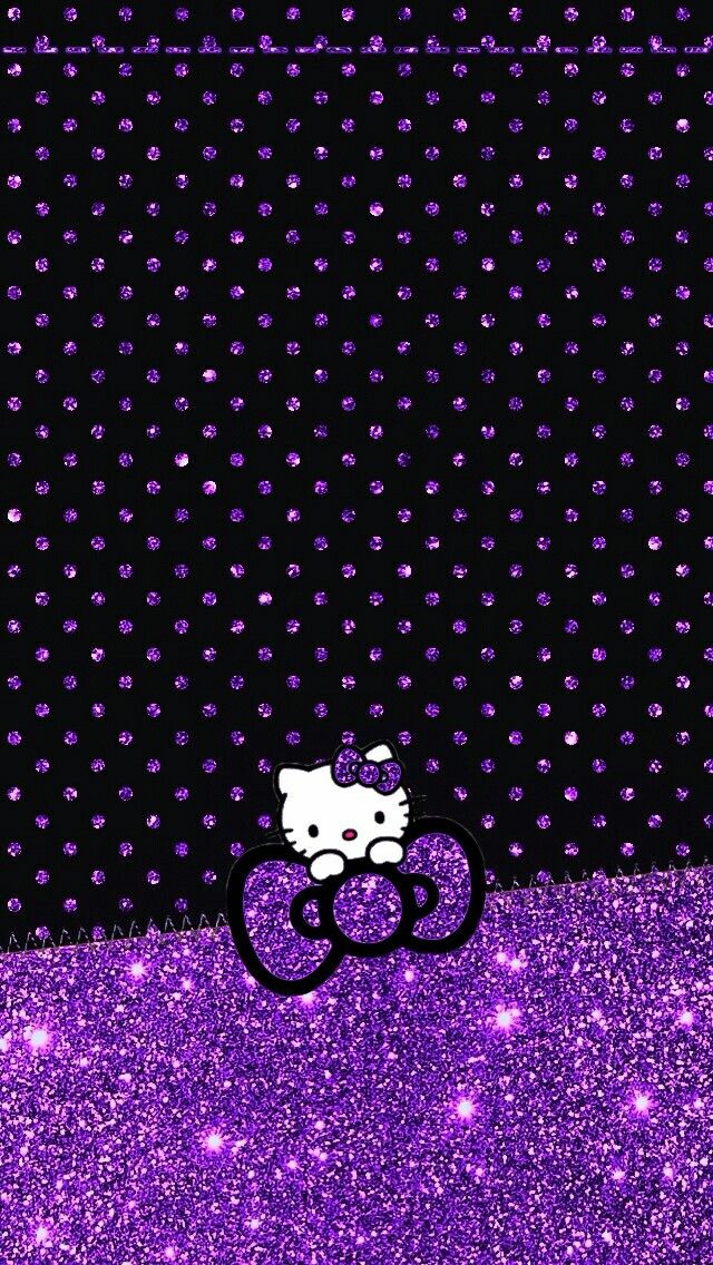 Cute Purple Hello Kitty , HD Wallpaper & Backgrounds