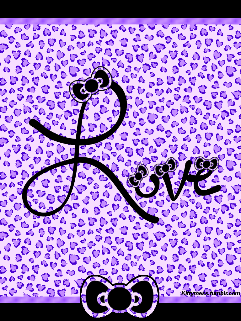 Hello Kitty Wallpaper Purple And Black , HD Wallpaper & Backgrounds