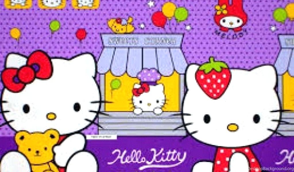 Gambar Lucu Wallpaper Laptop Wallpapers Hello Kitty - Hello Kitty Wallpaper Ungu , HD Wallpaper & Backgrounds
