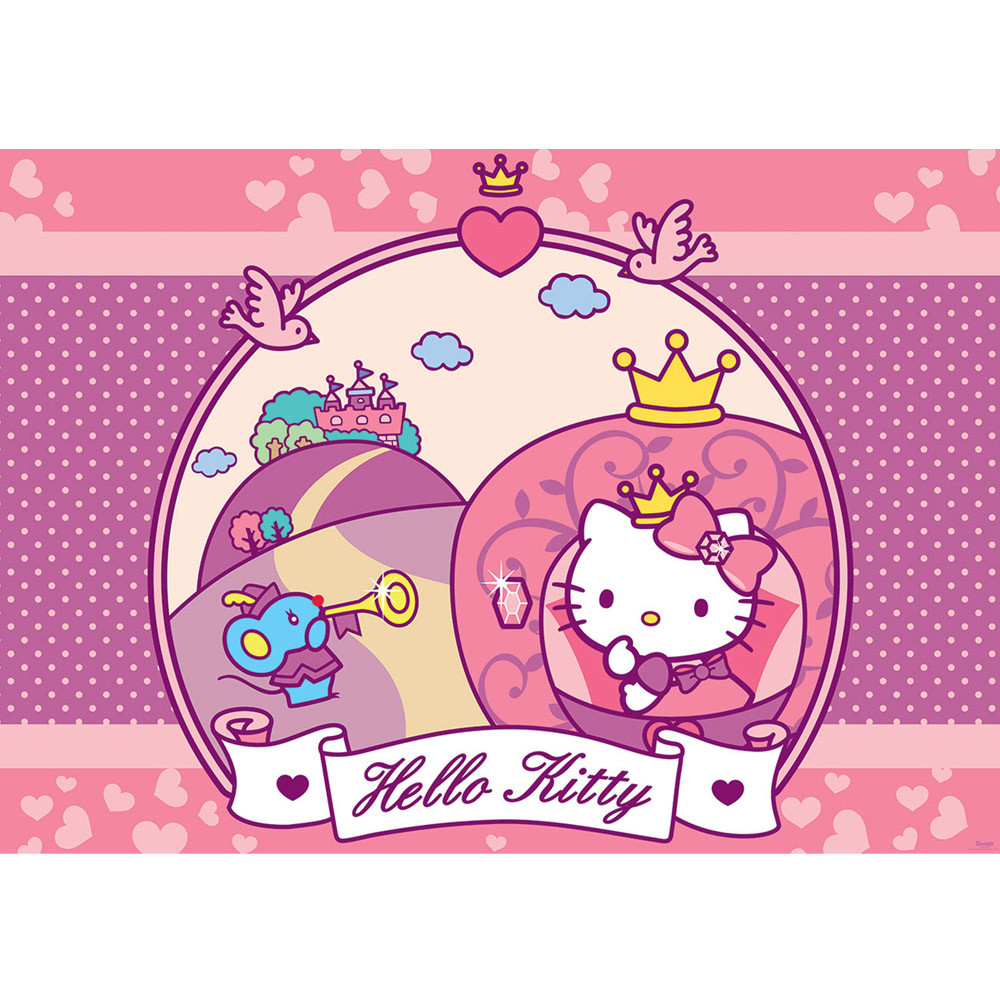 Fairy Tale Princess Hello Kitty Wallpaper Mural Tapeto - Illustration , HD Wallpaper & Backgrounds