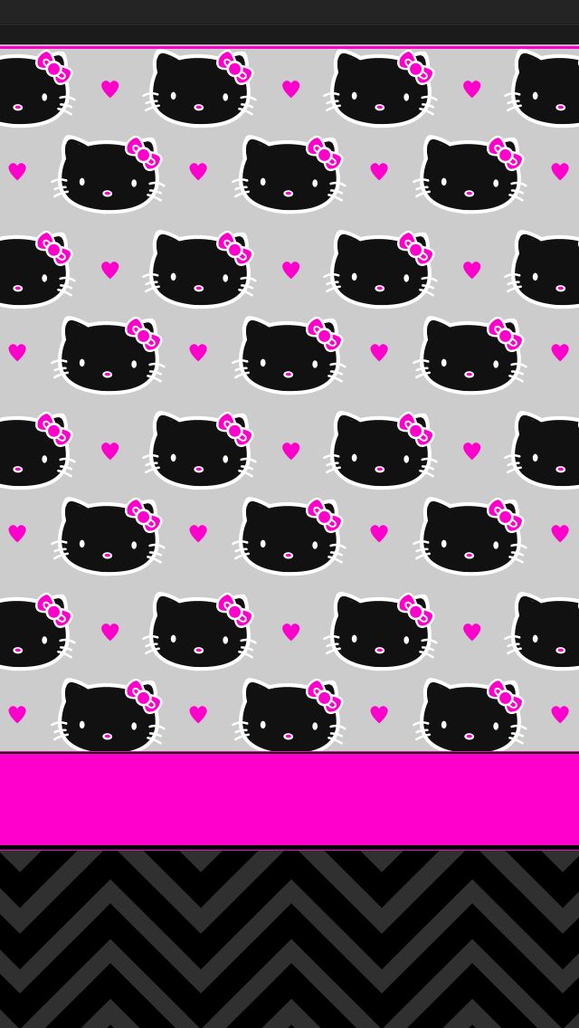 1000 Images About Hello Kitty6 On Pinterest - Pink Black Hello Kitty , HD Wallpaper & Backgrounds