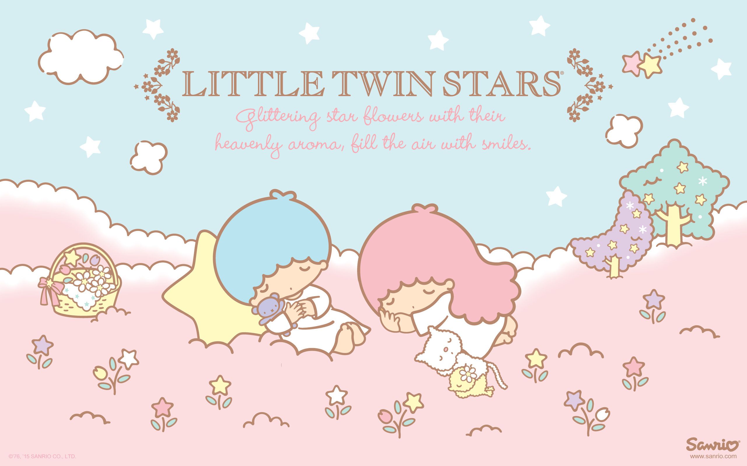 46 Wallpaper Hello Kitty > - Little Twin Stars Background , HD Wallpaper & Backgrounds