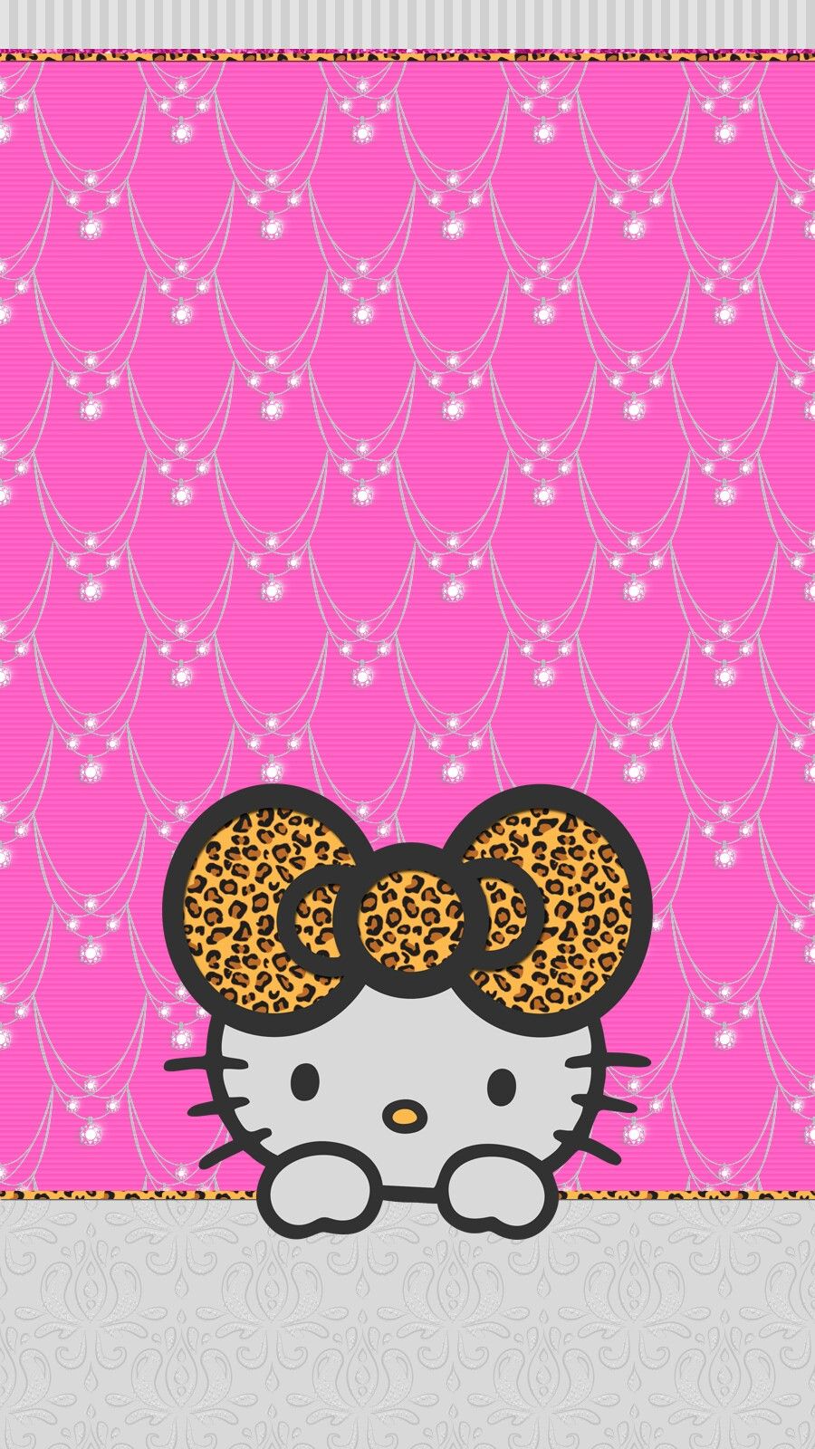 #pink #diamonds #wallpaper #iphone - Hello Kitty , HD Wallpaper & Backgrounds
