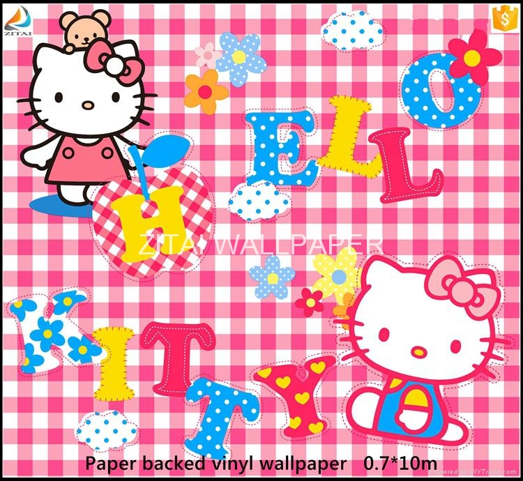 New Designs 3d Anime Hello Kitty Washable Pvc Vinyl - Pink Background Design For Baby , HD Wallpaper & Backgrounds