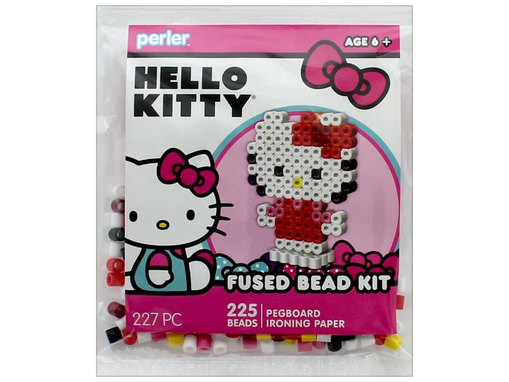 Perler Fused Bead Kit Trial 227 Pc 3d Hello Kitty - Perler Beads Hello Kitty , HD Wallpaper & Backgrounds