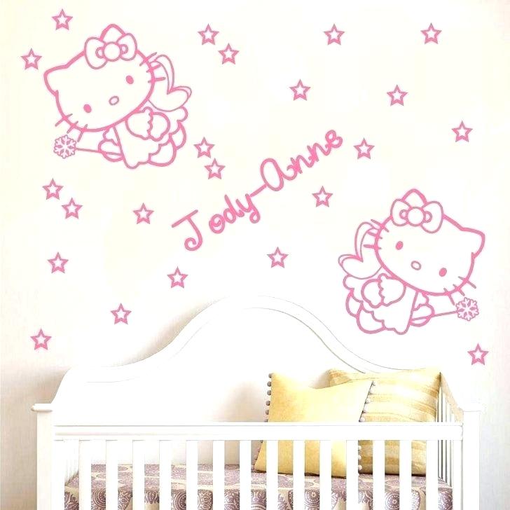 Hello Kitty Wall Decals Medium Size Of Stickers Wallpaper - Elephant Boy Nursery Themes , HD Wallpaper & Backgrounds