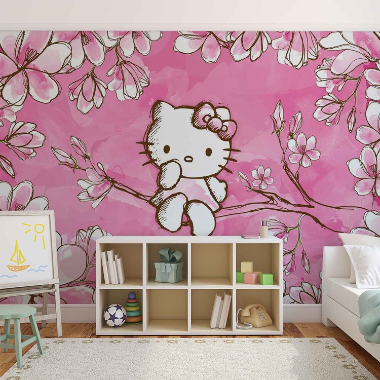 Hello Kitty Wallpaper Mural - Hello Kitty For Wall , HD Wallpaper & Backgrounds