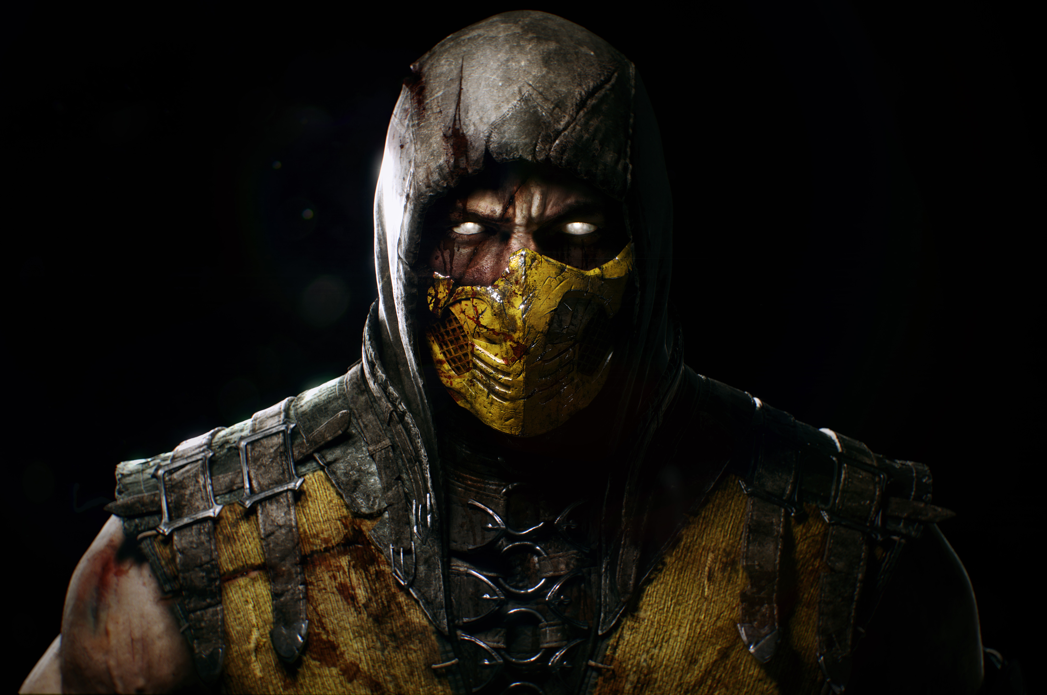 Mortal Kombat X 4k Ultra Hd Wallpaper - Scorpion Mortal Kombat X Face , HD Wallpaper & Backgrounds