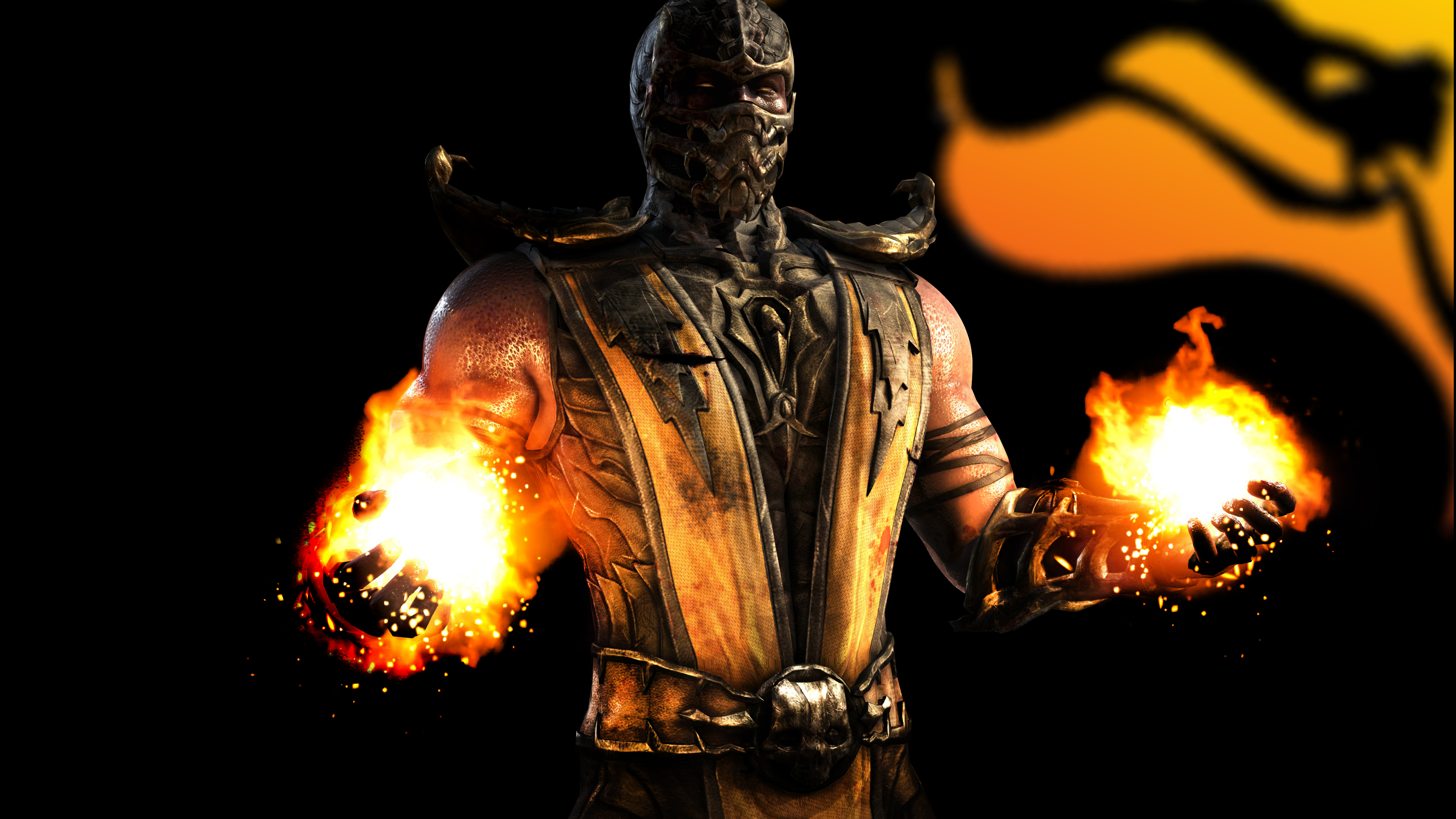 Mortal Kombat X Wallpaper 4k Mtc - Mortal Kombat Scorpion 4k , HD Wallpaper & Backgrounds