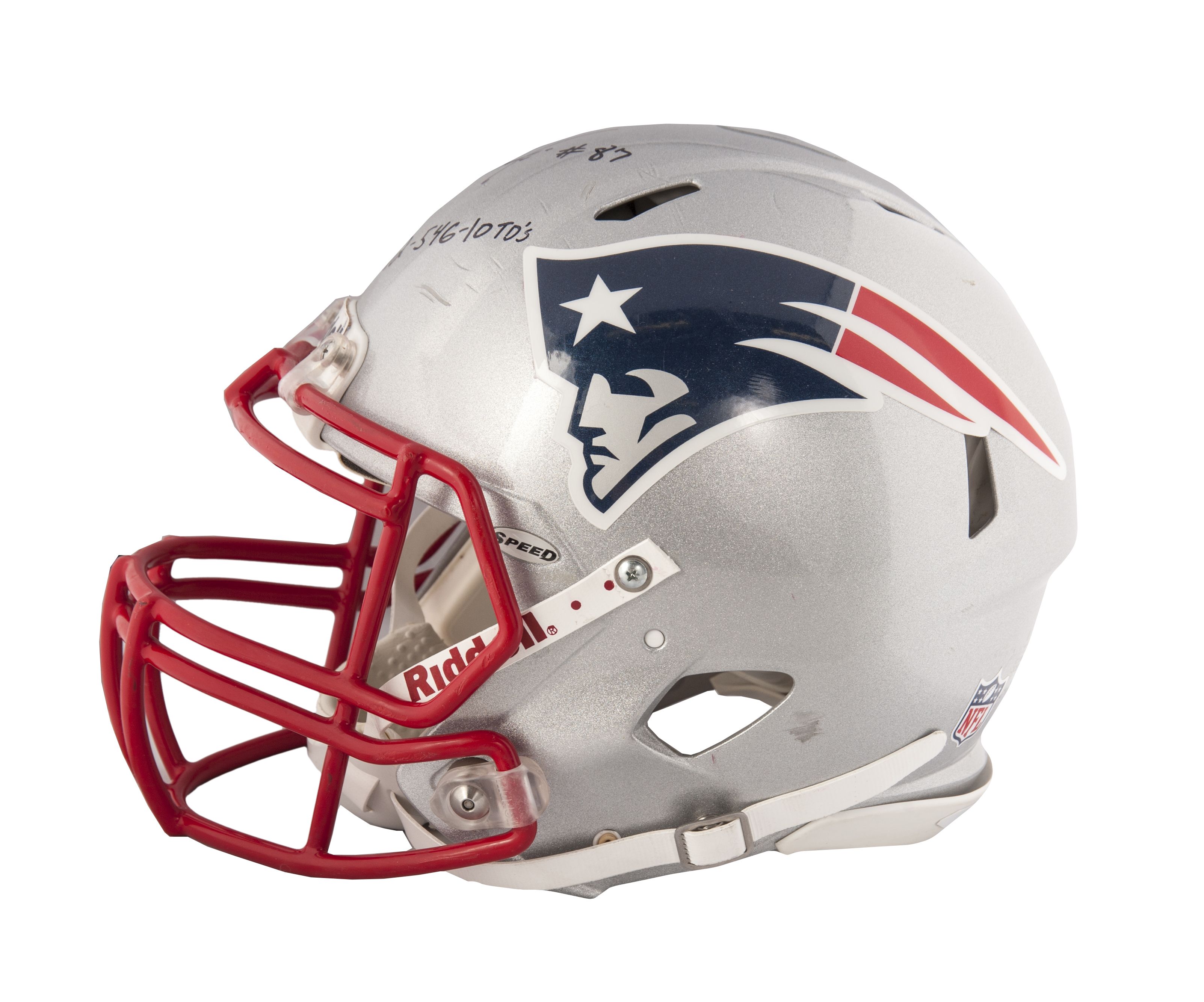 2010 Rob Gronkowski New England Patriots Game Used - New England Patriots Helmet Png , HD Wallpaper & Backgrounds