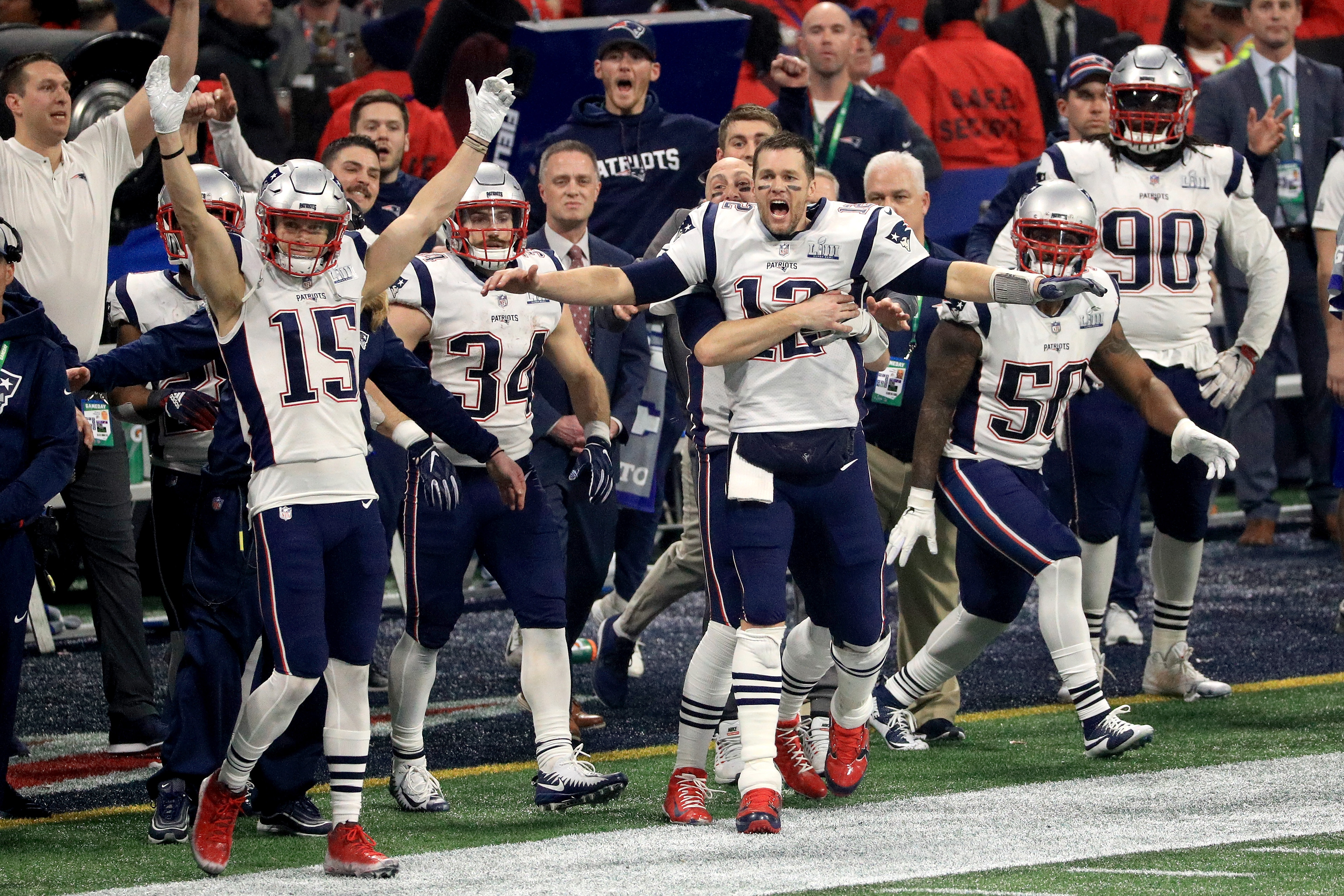 Tom Brady And The New England Patriots Celebrate After - Patriots Super Bowl 2019 , HD Wallpaper & Backgrounds