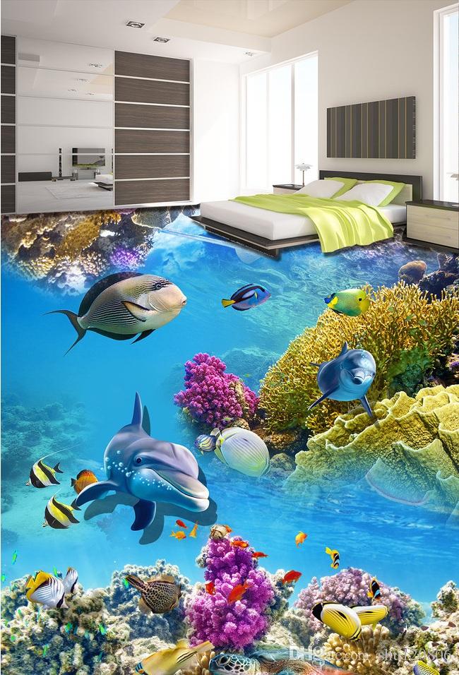 3d Pvc Flooring Custom Photo Wallpaper Wall Sticker - Snorkeling At Jinek Bay Lifou , HD Wallpaper & Backgrounds