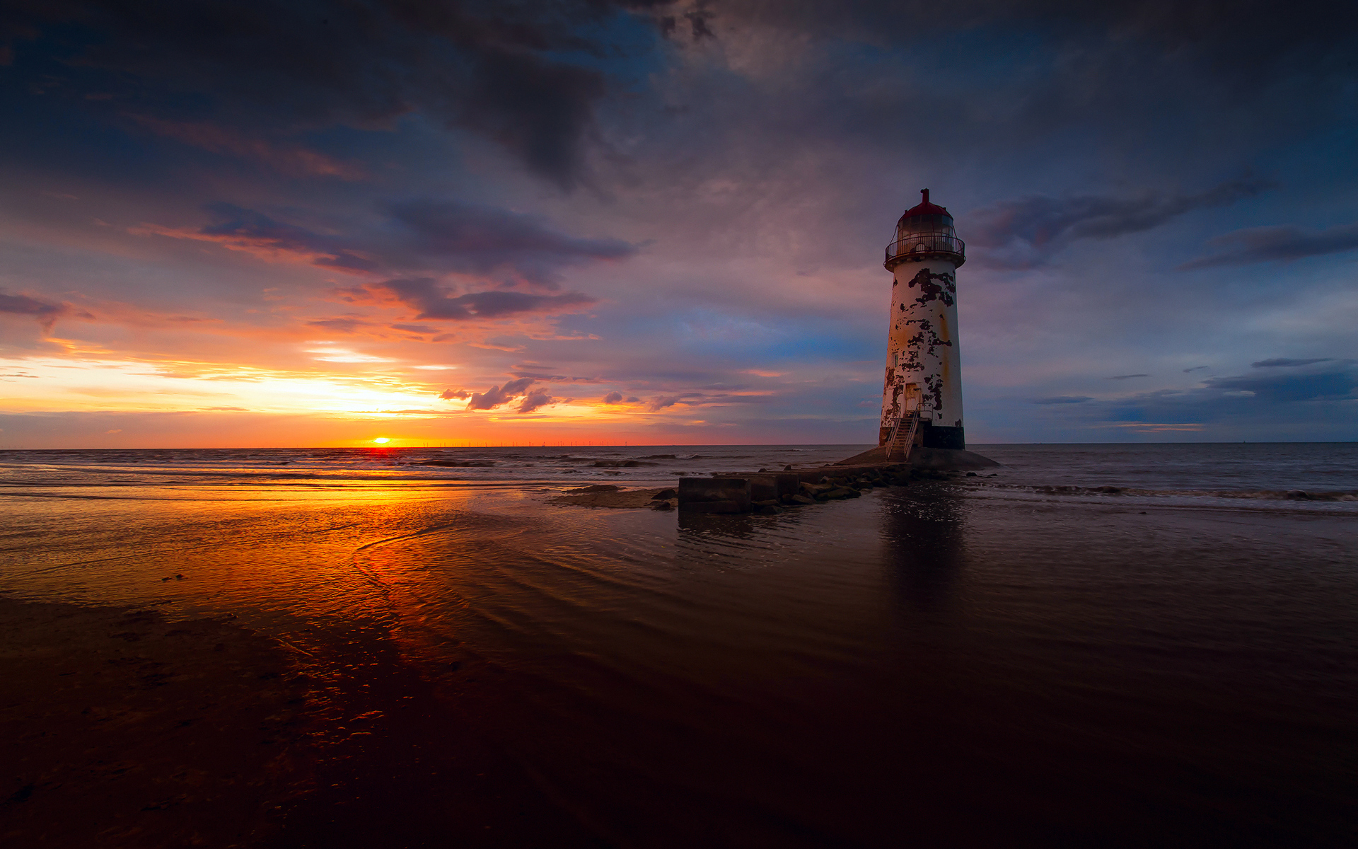 Lighthouse Sea Sunset - High Resolution Lighthouse Hd , HD Wallpaper & Backgrounds