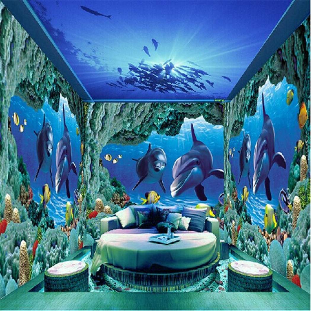 Papel De Parede Underwater World Wallpaper Photo 3d - Wall Murals Under The Sea , HD Wallpaper & Backgrounds