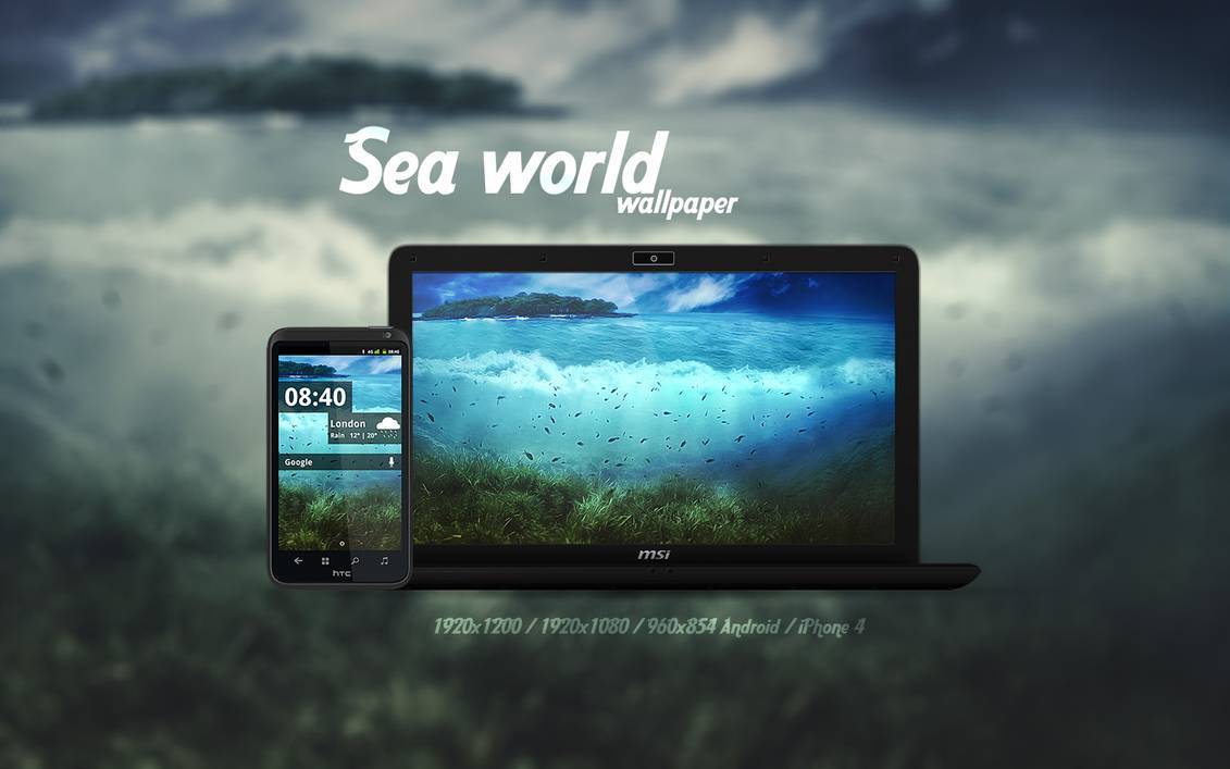 Sea World Wallpaper - Flat Panel Display , HD Wallpaper & Backgrounds