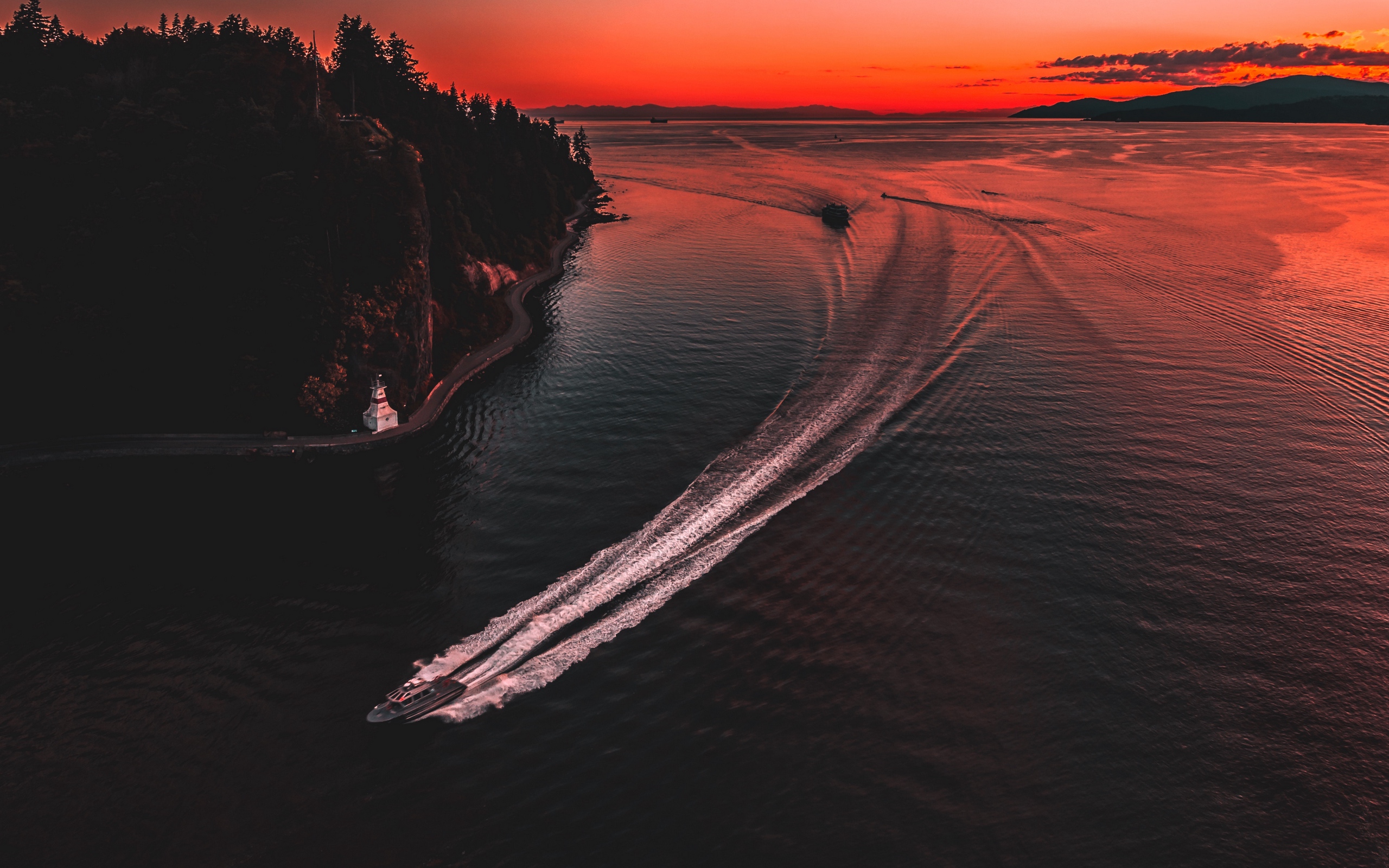 Wallpaper Of Yacht, Sea, Sunset, Skyline, Sky, Vancouver, - High Resolution Iphone Xr Background , HD Wallpaper & Backgrounds