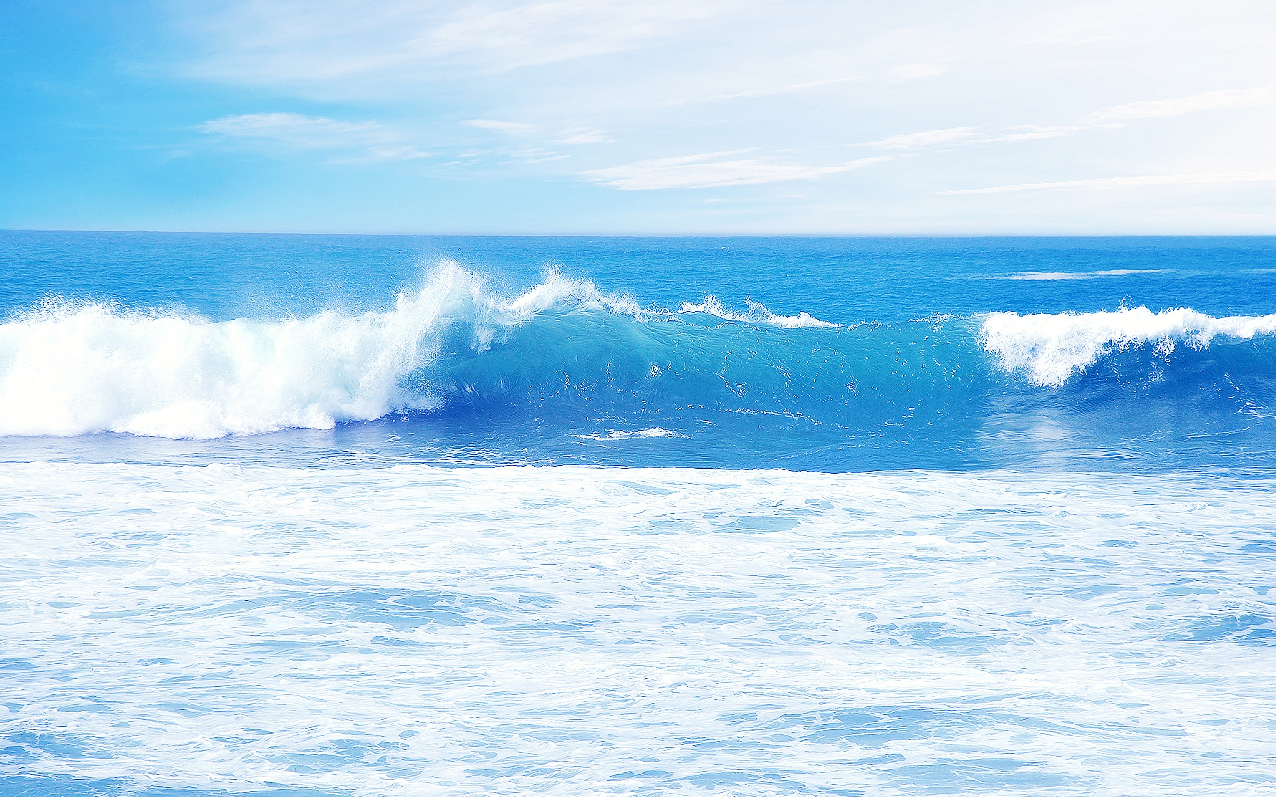 Sea Waves - Light Blue Ocean Waves , HD Wallpaper & Backgrounds