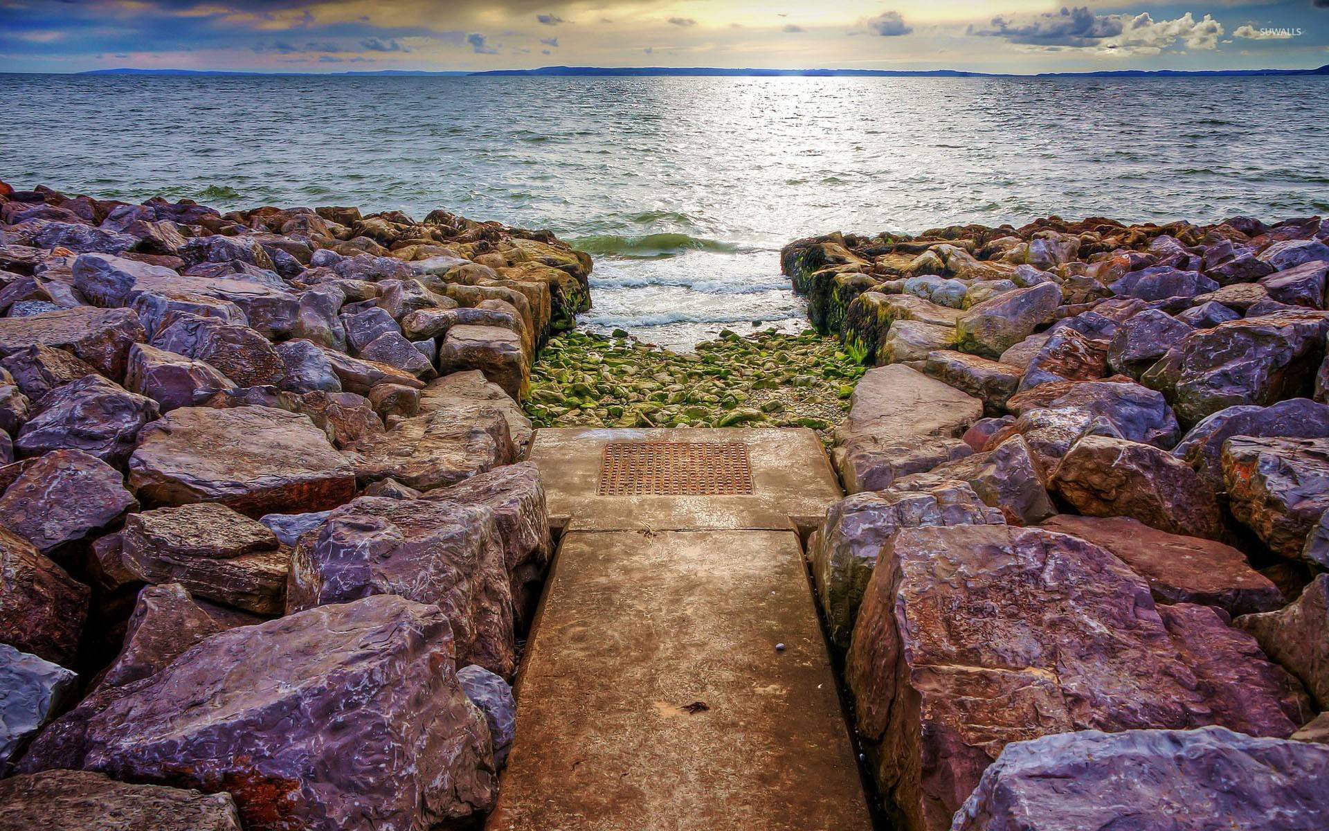Path To The Sea Wallpaper - Nature Stone Images Hd Download , HD Wallpaper & Backgrounds