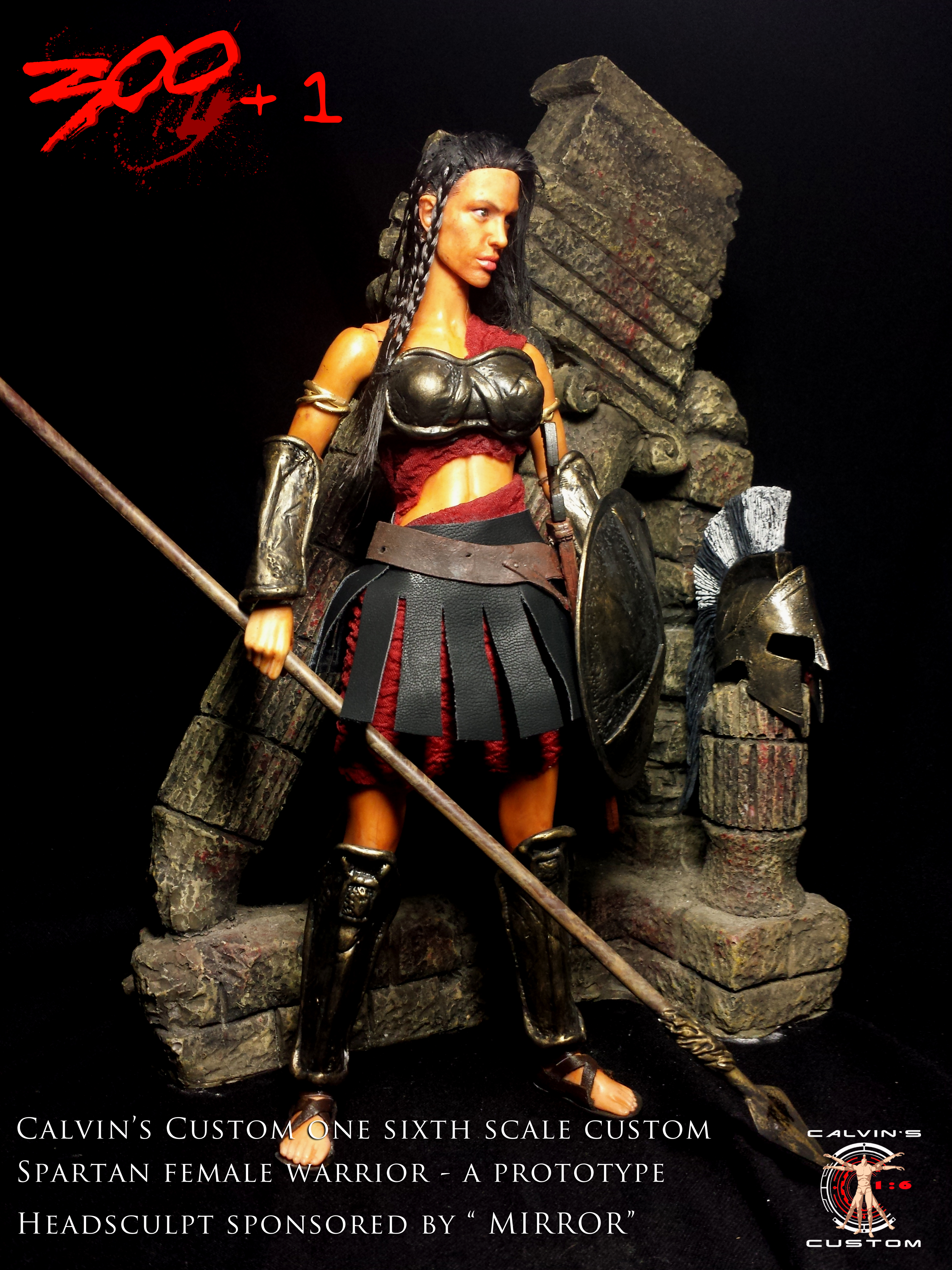 Calvin's Custom One Sixth Scale Custom 300 1 Spartan - Spartan Warrior Fan Art Female , HD Wallpaper & Backgrounds