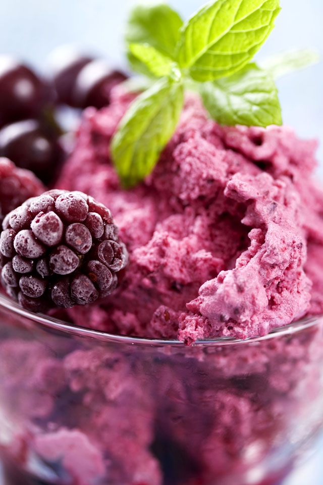 Blueberry Ice Cream Iphone Wallpaper - Iphone Ice Cream Hd , HD Wallpaper & Backgrounds